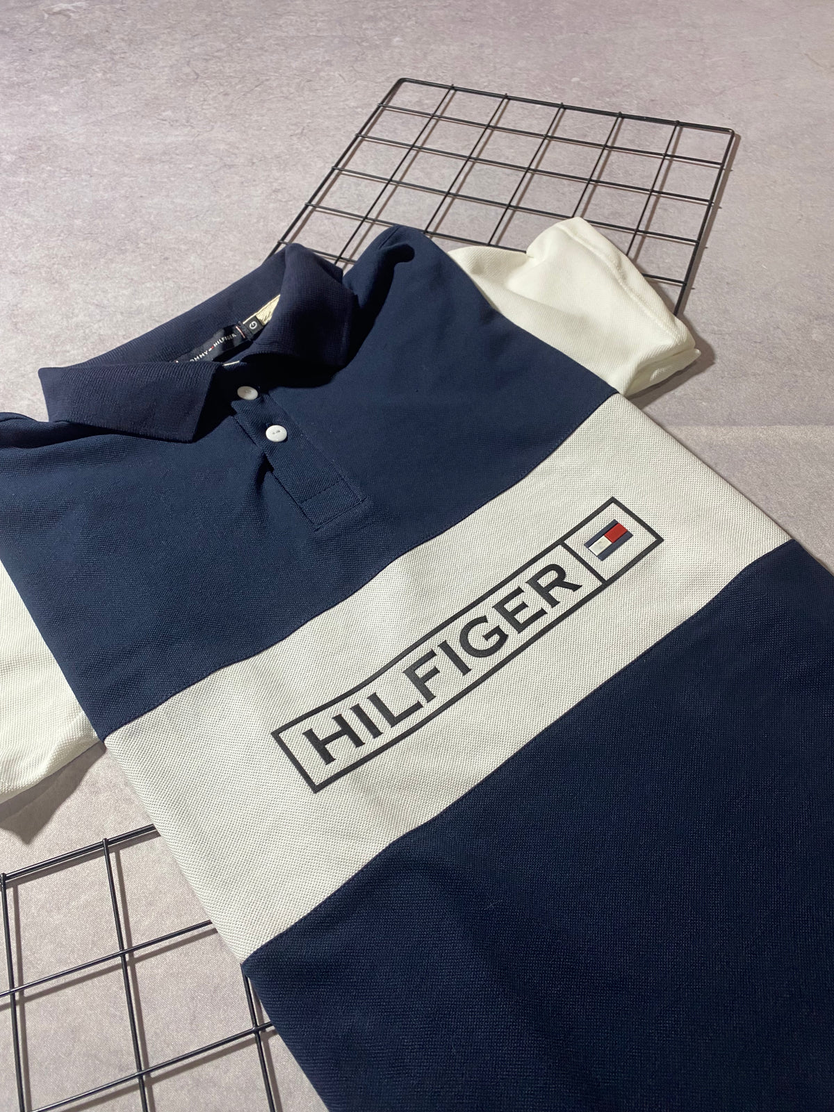 Polo Tommy Faixada Azul